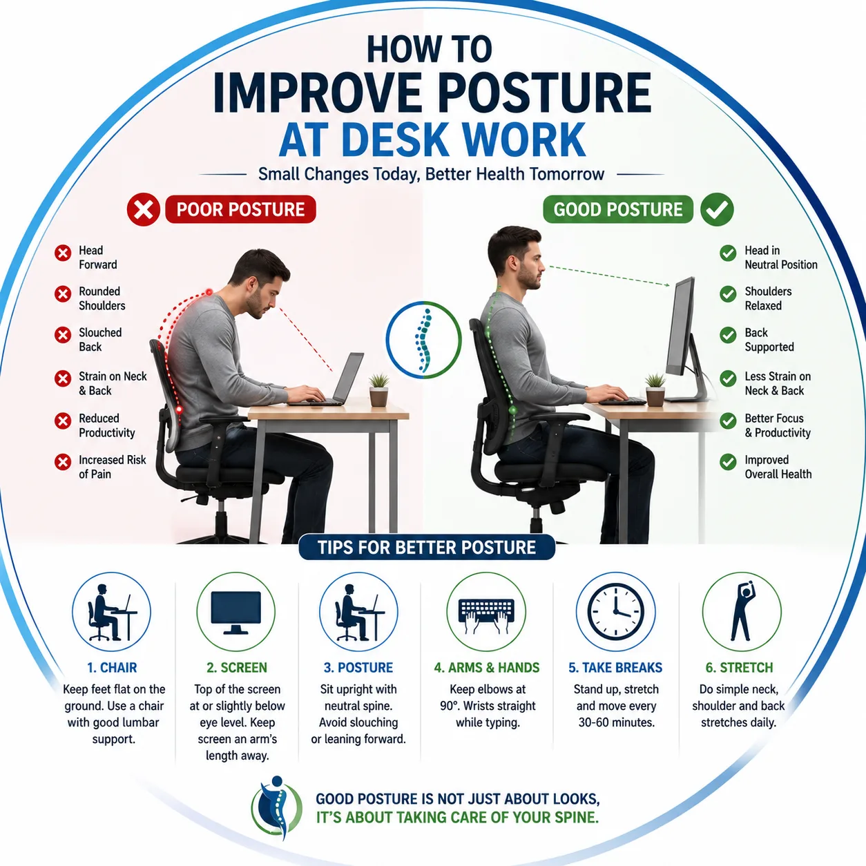 How to Improve Your Posture at a Desk Job